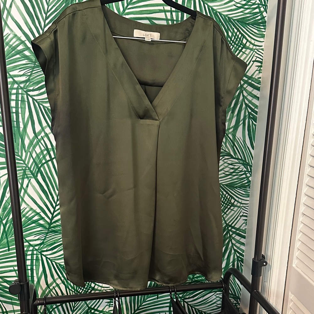 LOFT Deep Olive Blouse for Women